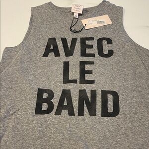 Gray Sleeveless Graphic Tee